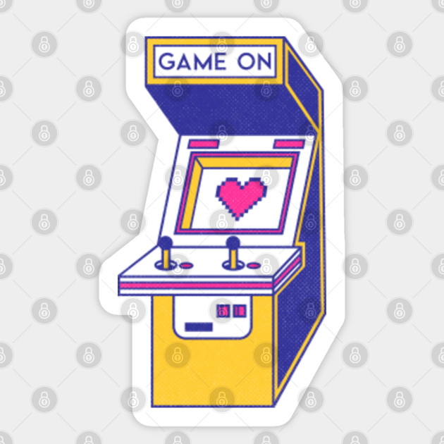 Retro Arcade Video Game Arcade Game Sticker TeePublic